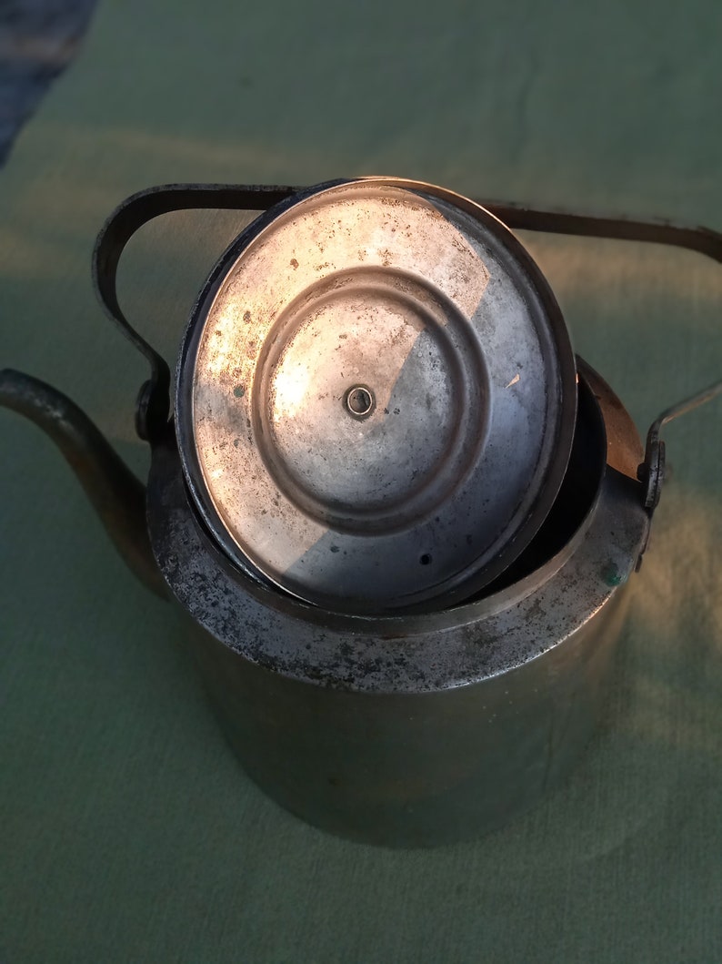 Large bronze teapot Antique army bronze teapot image 5