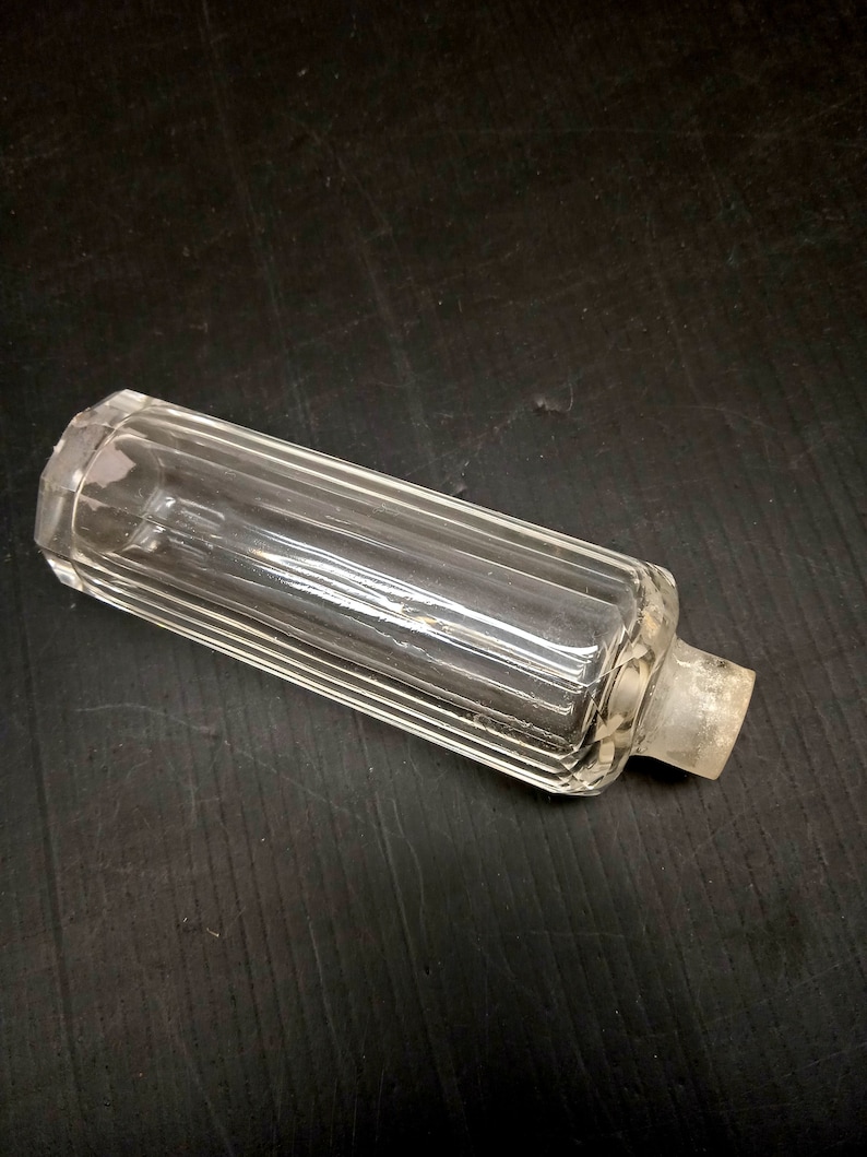 Glass Bottle Vase Antique Small Vial Clear Water Perfume Bottles Little Antique Glassware Etsy