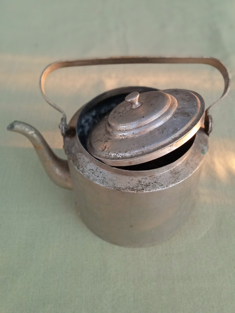 Large bronze teapot Antique army bronze teapot image 6