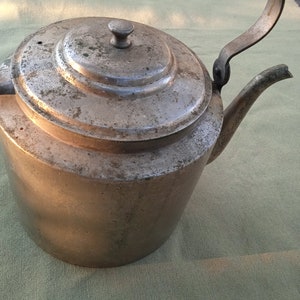 Large bronze teapot Antique army bronze teapot image 3