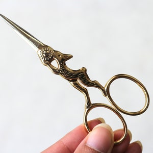 BOHIN Rabbit Scissors- Embroidery Scissors- Gold Scissors- Bohin Scissors- Hare scissors- Embroidery tools- Craft Scissors- Sewing Scissors