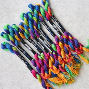 ThreadworX Bradley's Balloons 1154 - Rainbow Variegated Embroidery Floss- Rainbow Embroidery Thread- Variegated Embroidery Threads- Threads