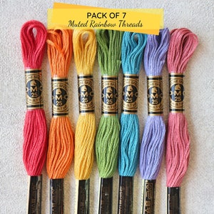 Embroidery Floss Set 6 Skeins of 8 Meters Embroidery Thread Cross Stitch  Floss Embroidery Accessories HM1015 