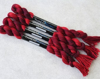 ThreadworX Bleeding Hearts 1089 - Red Variegated Floss- Red Embroidery Thread- Red Thread- Threadworx overdyed floss- Embroidery Thread- Red