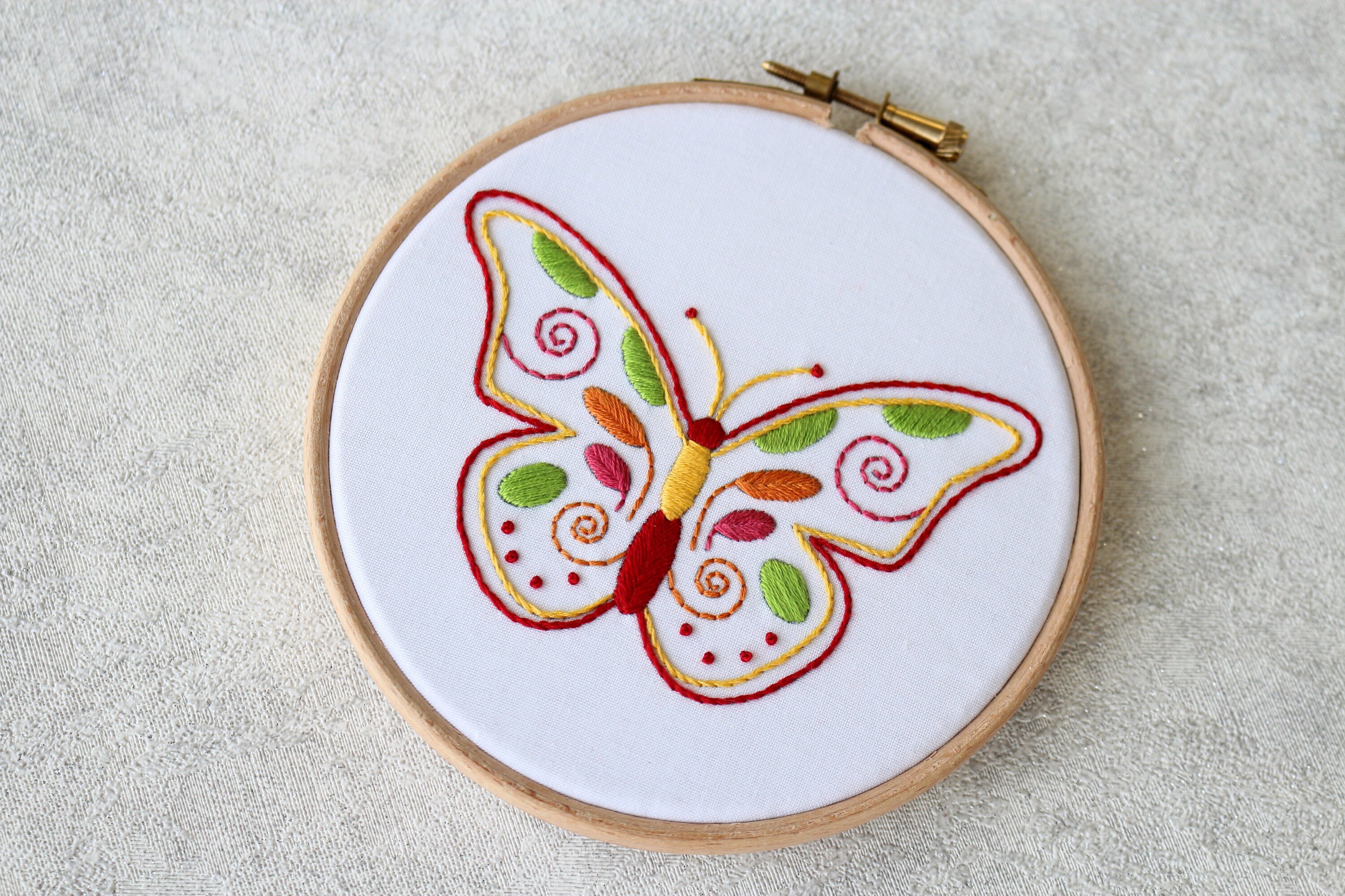 Butterfly Embroidery Kit Embroidery Kit DIY Embroidery Kit Etsy UK