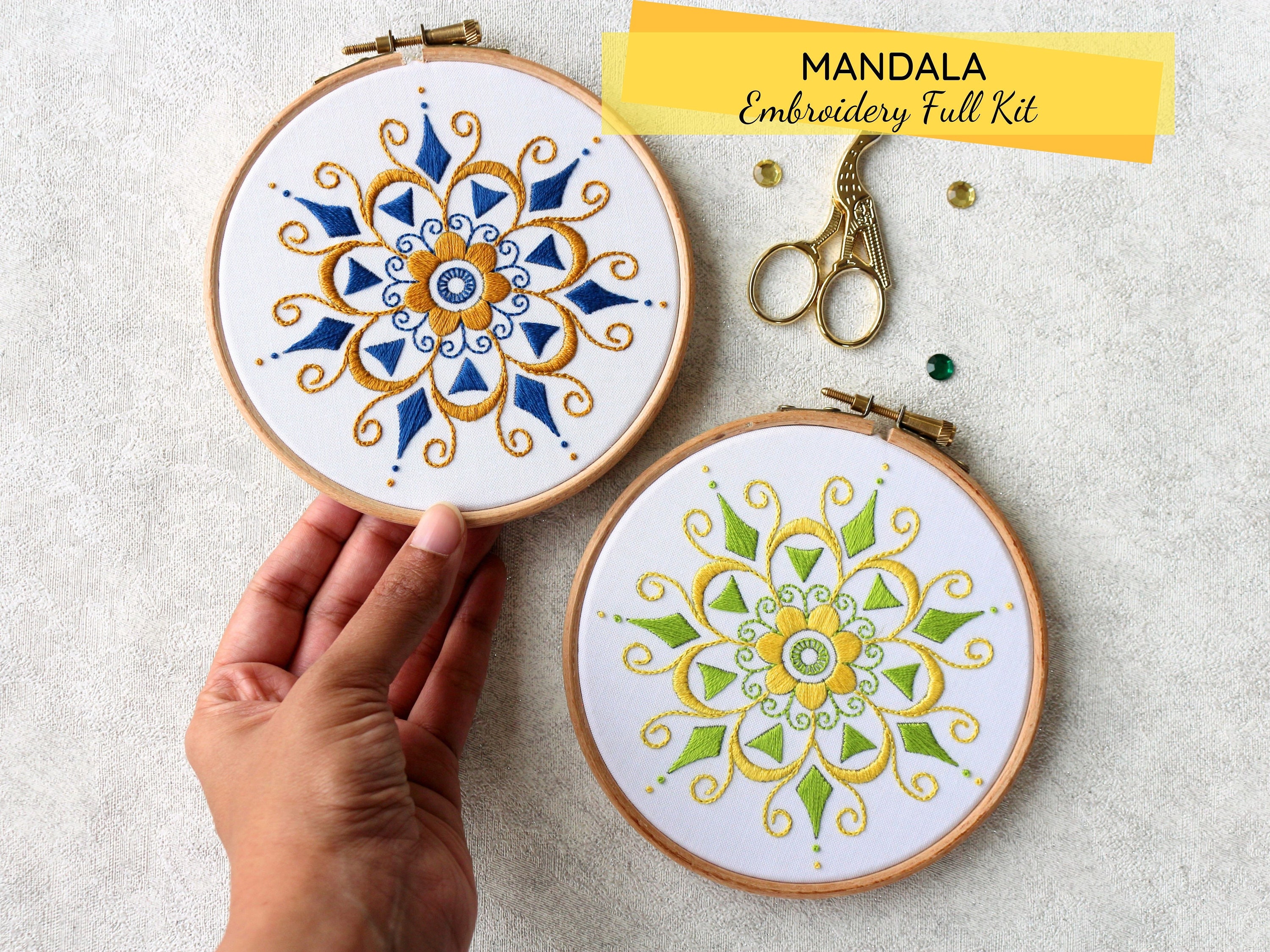 Dupion Silk Mandala Design Embroidery Potli-Orange main image 1