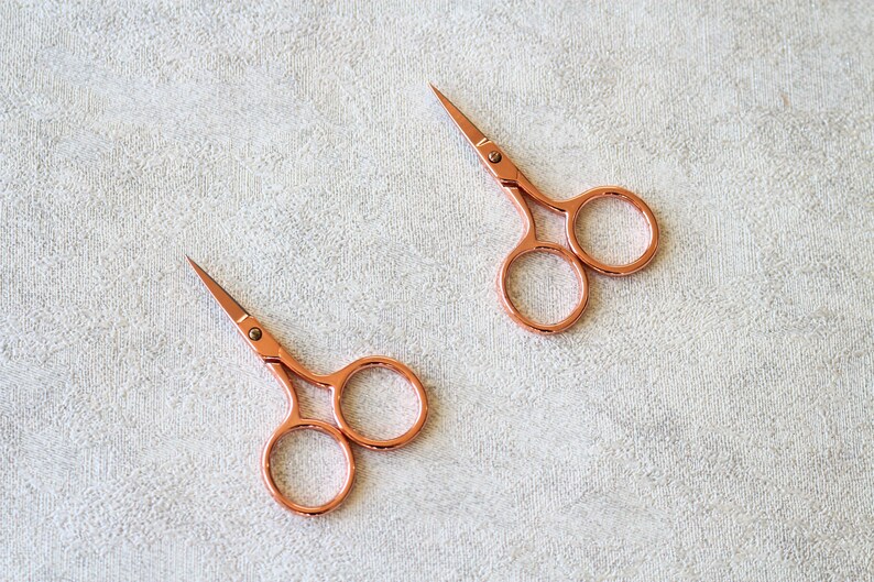 Rose Gold Scissors Embroidery Scissors Rose Gold Embroidery Scissors Sewing Scissors Scissors Embroidery Tools Craft Scissors image 2