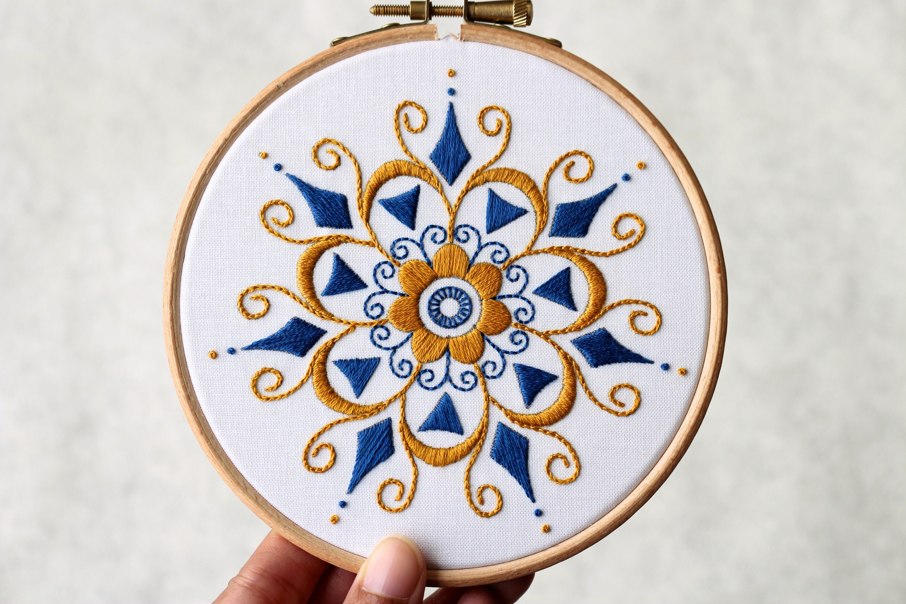 Mandala Embroidery Kit DIY Craft Kits Beginner Embroidery Etsy