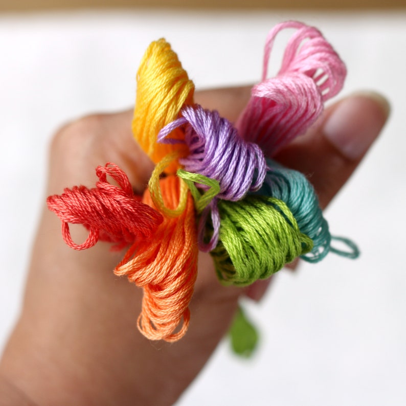 Pastel Colours DMC Stranded Cotton Embroidery Thread Set of Etsy