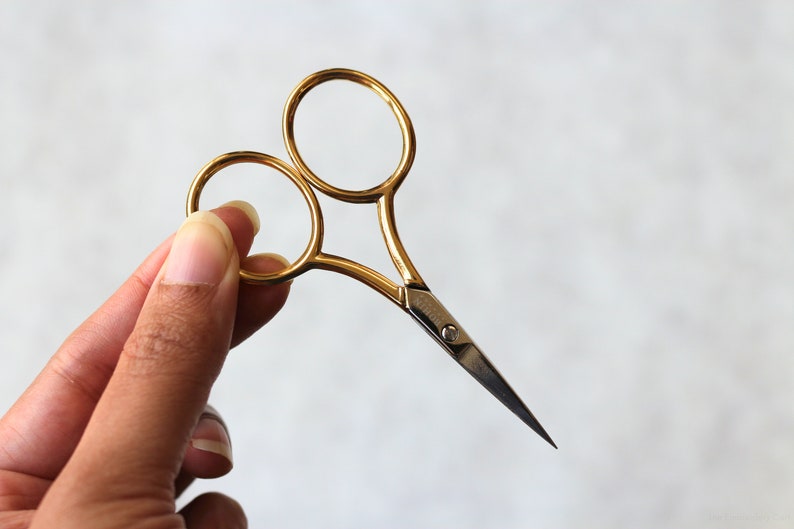 BOHIN Gold Scissors Embroidery Scissors Extra Large Handles Bohin Scissors Embroidery tools Craft Scissors Needlework Scissors image 4