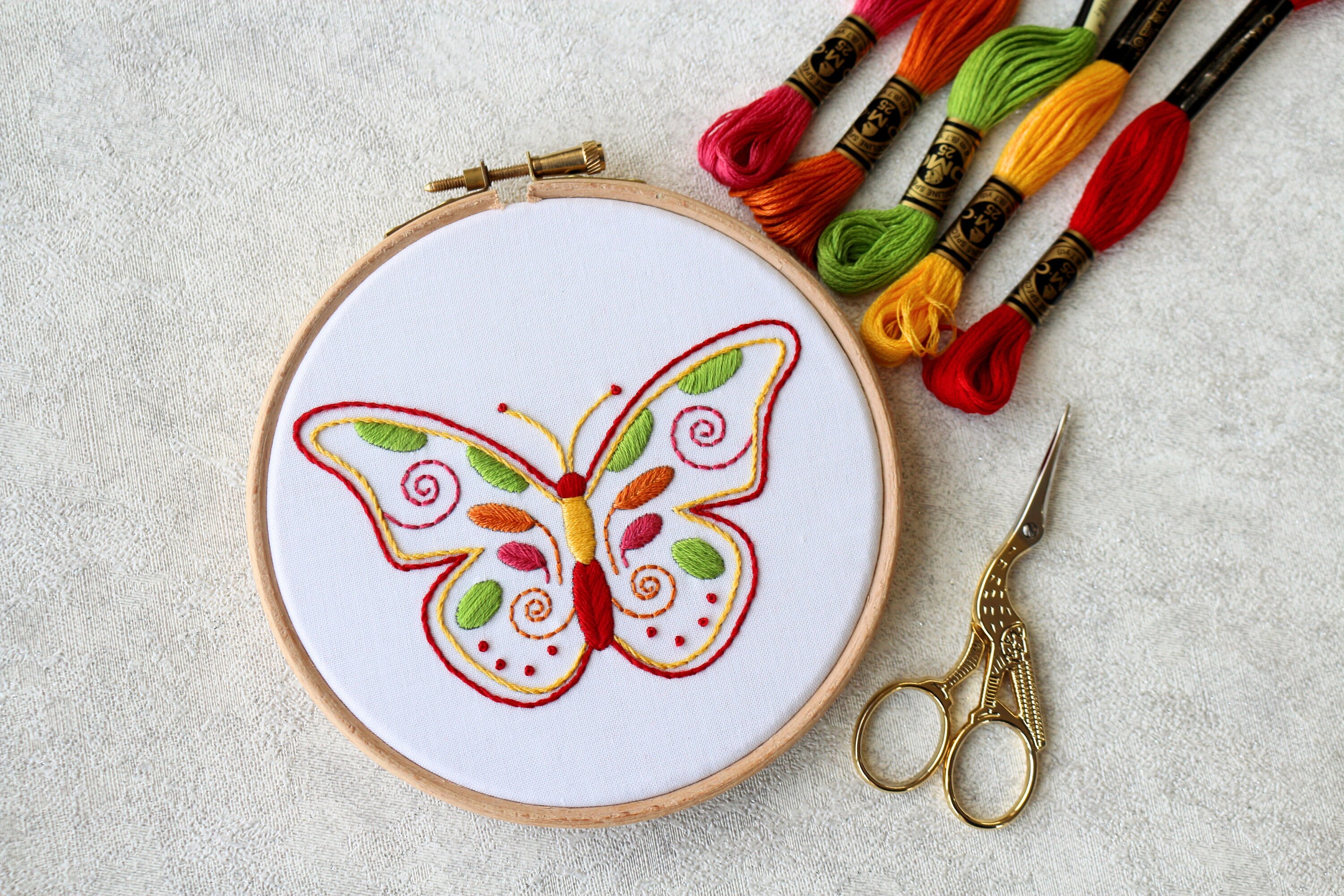 Butterfly Embroidery Kit Embroidery Kit DIY Embroidery Kit Etsy UK