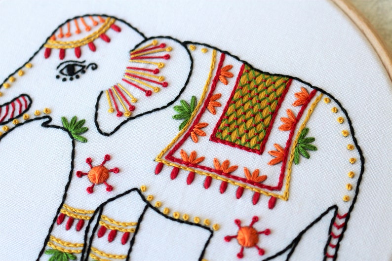 Elephant Embroidery Pattern PDF Embroidery Pattern Animal Etsy