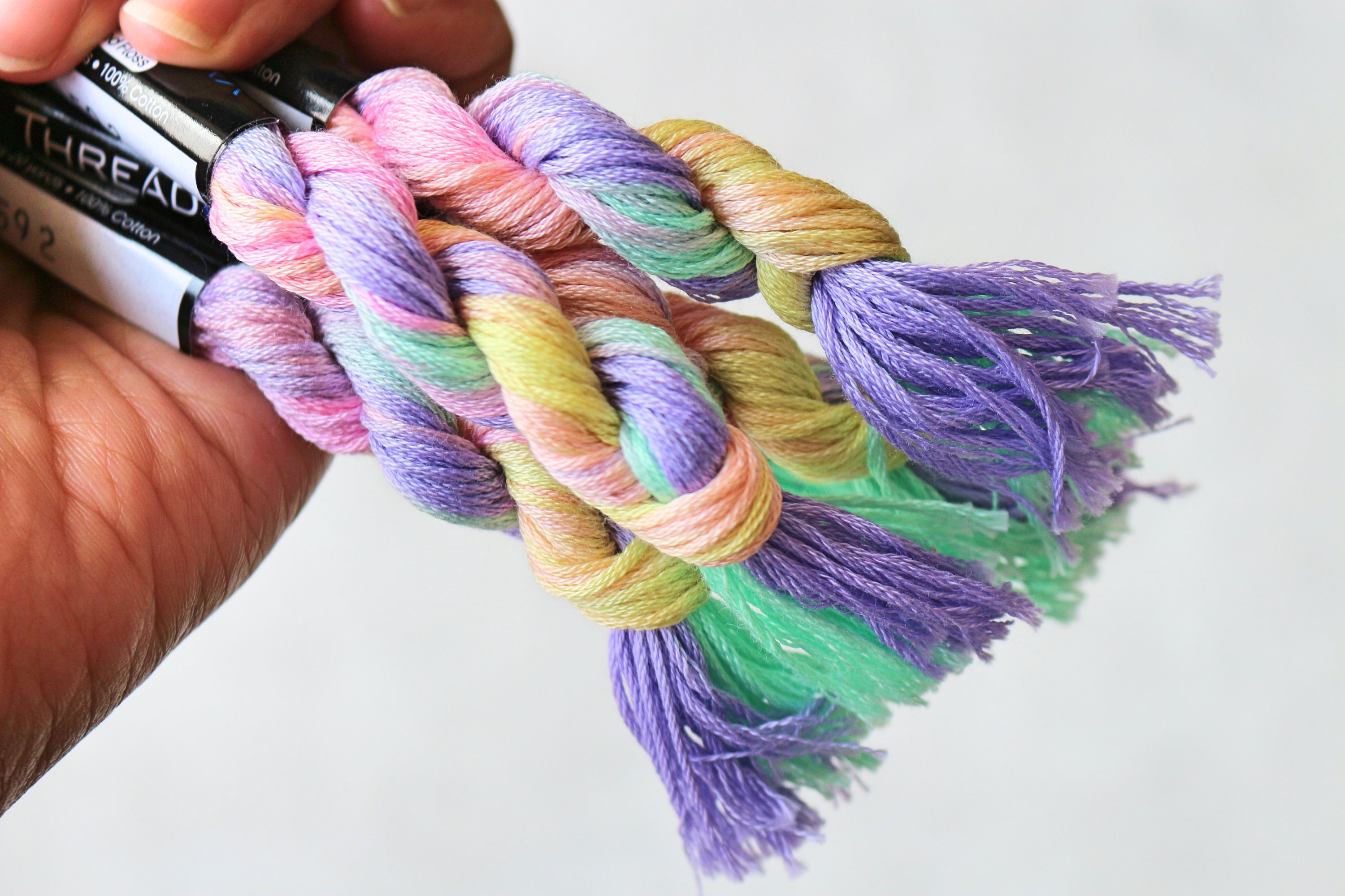 Rainbow Variegated Embroidery Floss – Muse of the Morning – Hand Dyed  Embroidery Floss & Fabric + PDF Embroidery Patterns