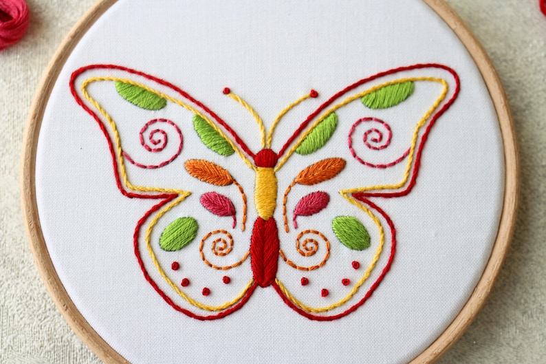 Butterfly Embroidery Pattern PDF Pattern Embroidery Pattern Etsy UK