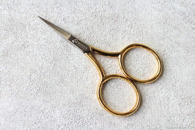 BOHIN Gold Scissors Embroidery Scissors Extra Large Handles Bohin Scissors Embroidery tools Craft Scissors Needlework Scissors image 7