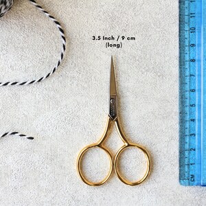 BOHIN Gold Scissors Embroidery Scissors Extra Large Handles Bohin Scissors Embroidery tools Craft Scissors Needlework Scissors image 6