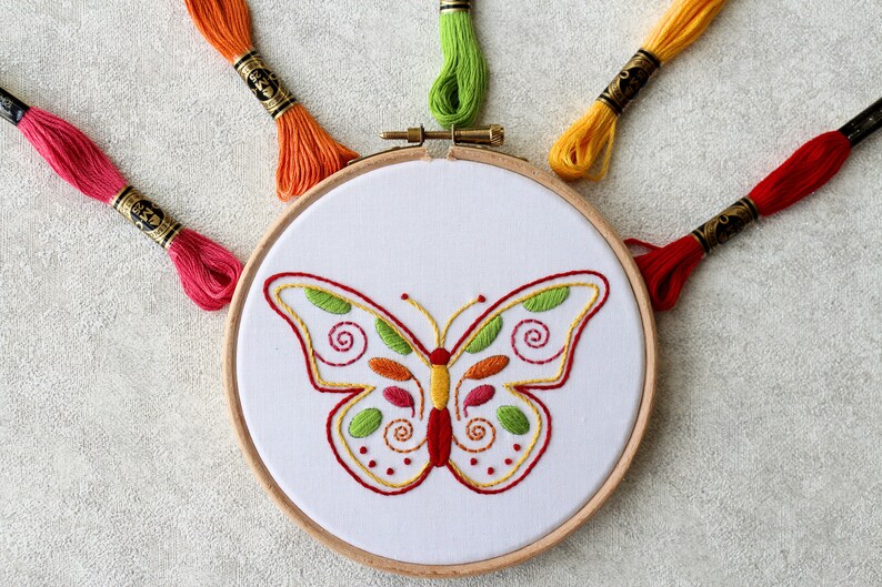 Butterfly Embroidery Pattern PDF Pattern Embroidery Pattern Etsy UK