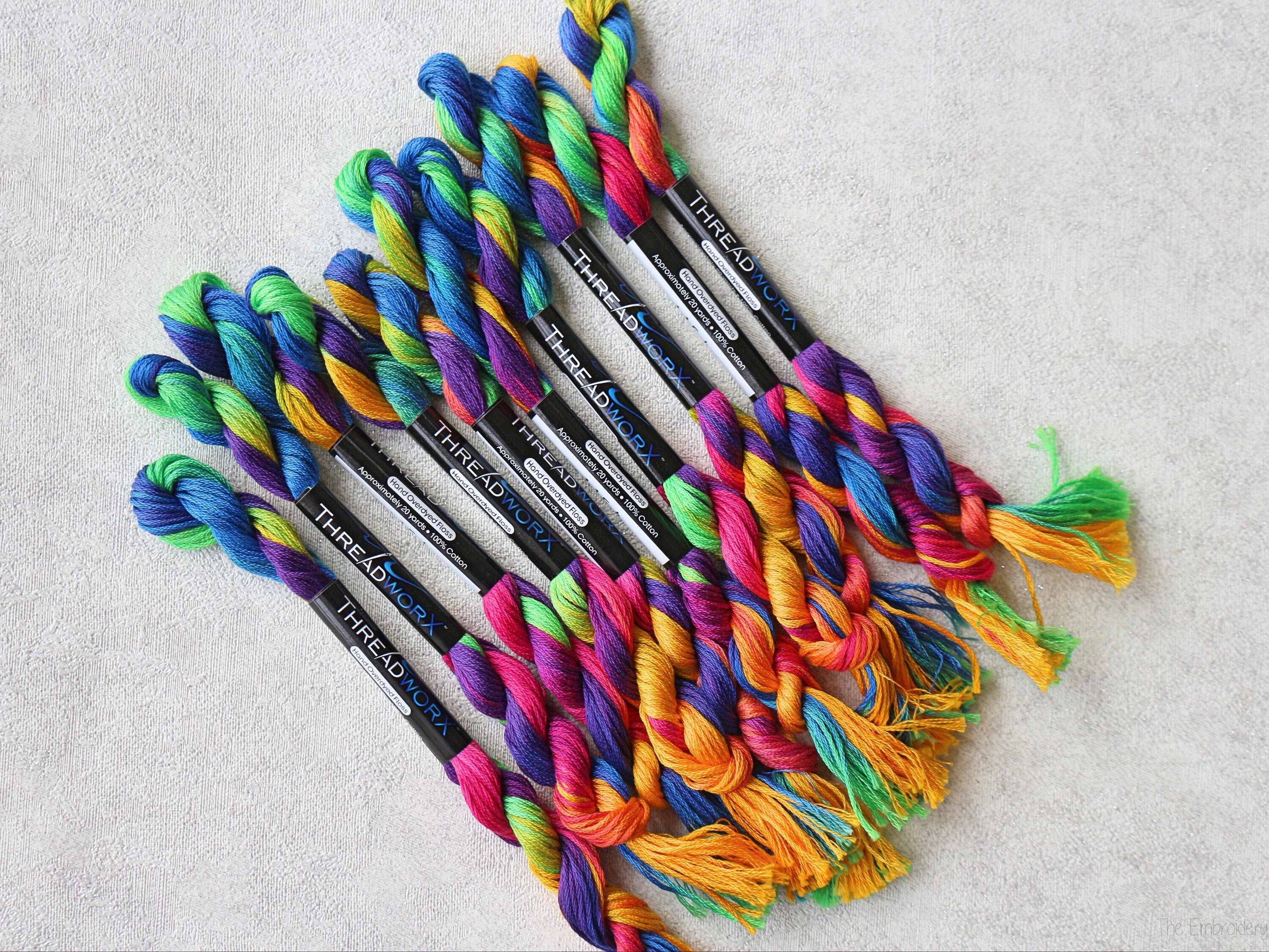 Rainbow Variegated Embroidery Floss – Muse of the Morning – Hand Dyed Embroidery  Floss & Fabric + PDF Embroidery Patterns