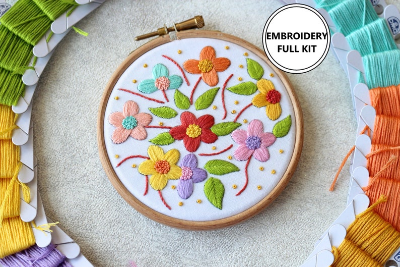 SWEET FLOWER EMBROIDERY SET  KF83939