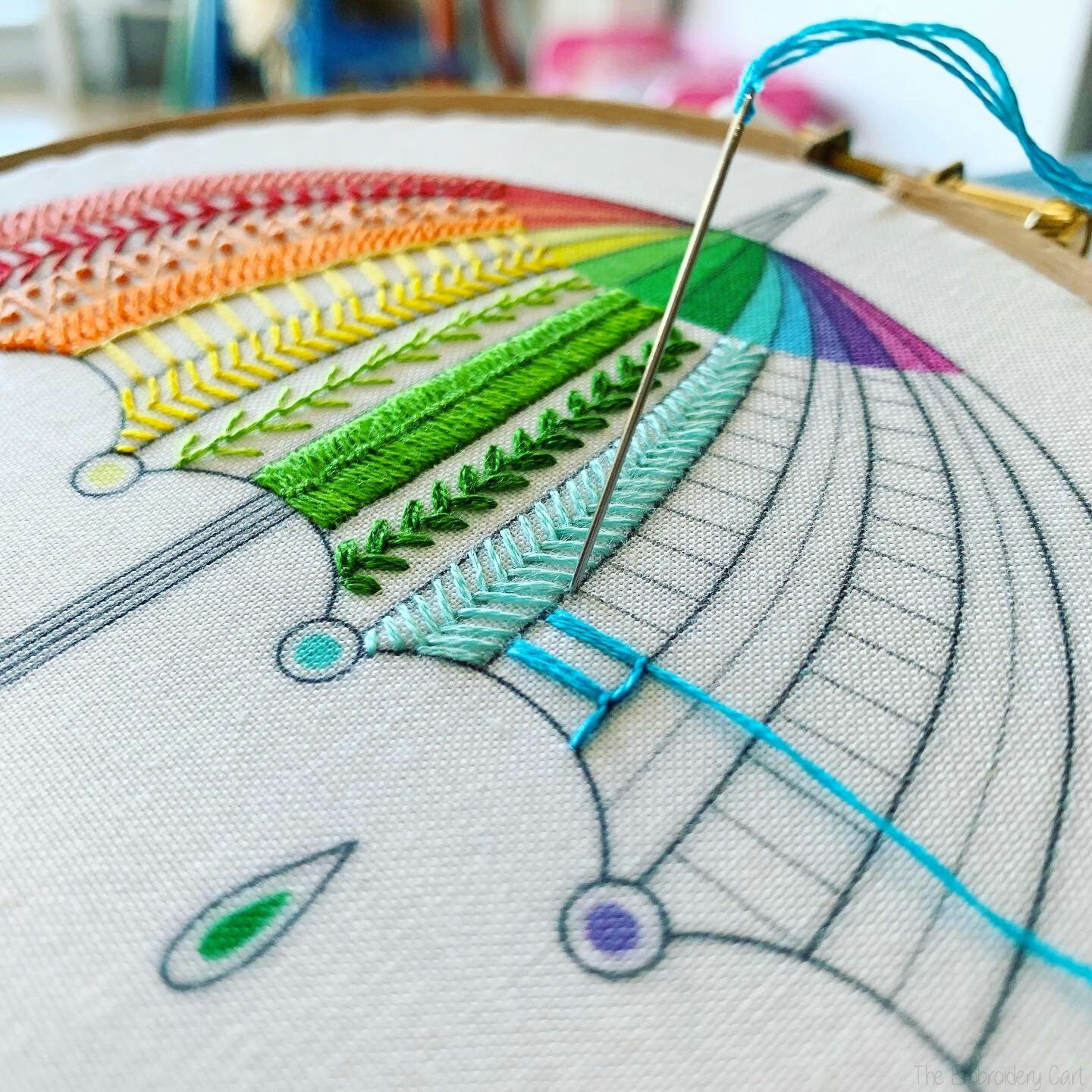 Curated visual reference: Fresh Look at Rainbow Umbrella Embroidery Pattern Embroidery Pdf Pattern
