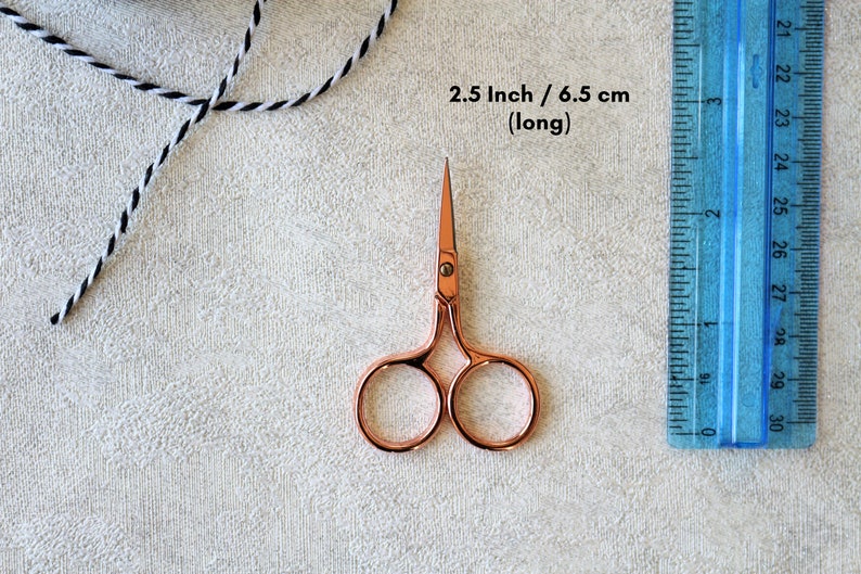 Rose Gold Scissors Embroidery Scissors Rose Gold Embroidery Scissors Sewing Scissors Scissors Embroidery Tools Craft Scissors image 4