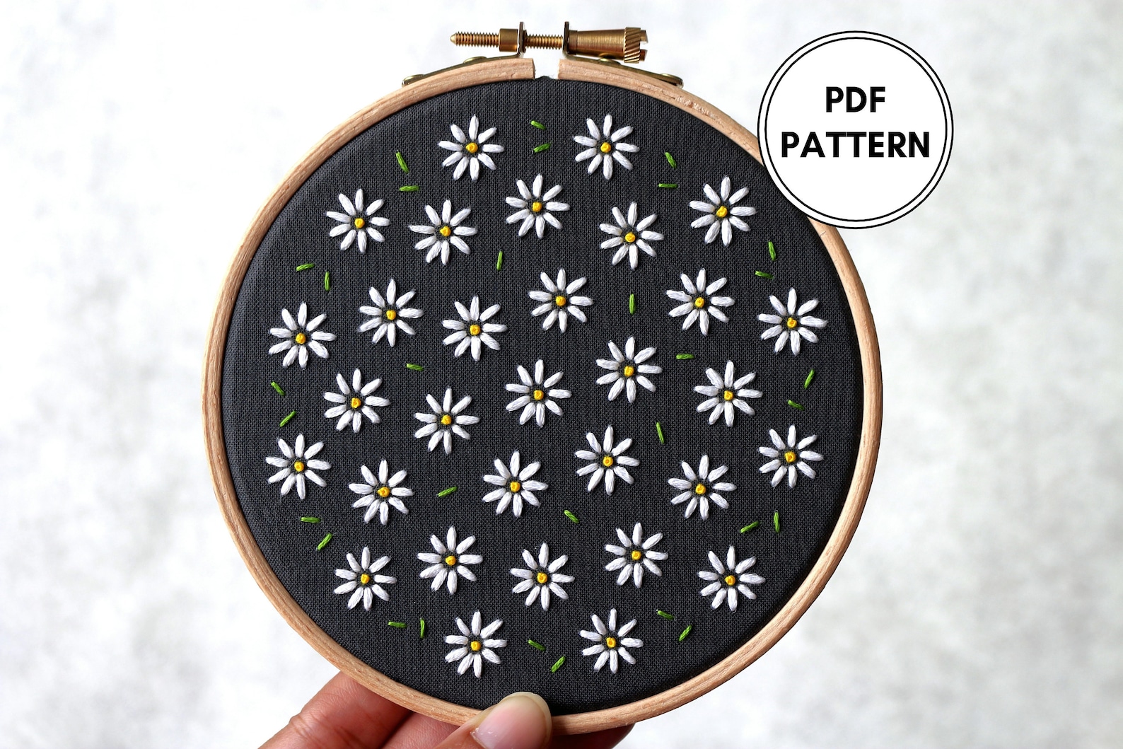 Daisy Embroidery Pattern PDF Pattern Beginner Embroidery - Etsy