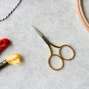 BOHIN Gold Scissors Embroidery Scissors Extra Large Handles Bohin Scissors Embroidery tools Craft Scissors Needlework Scissors image 2