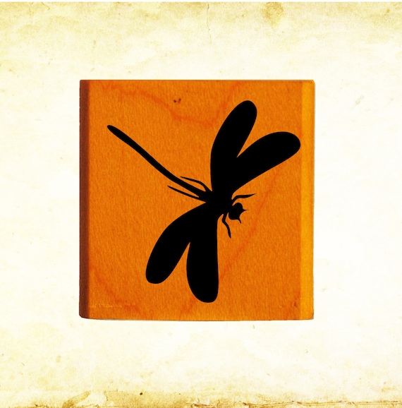 Authentic Butterfly Rubber Stamp Mounted Wood Block Art Stamp