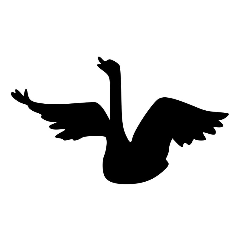 Swan Swimming Rubber Stamp Mounted Wood Block Art Stamp