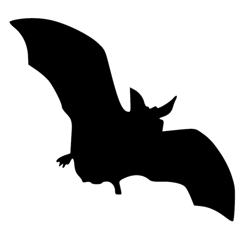 Spooky Bat Rubber Stamp Mounted Wood Block Art Stamp