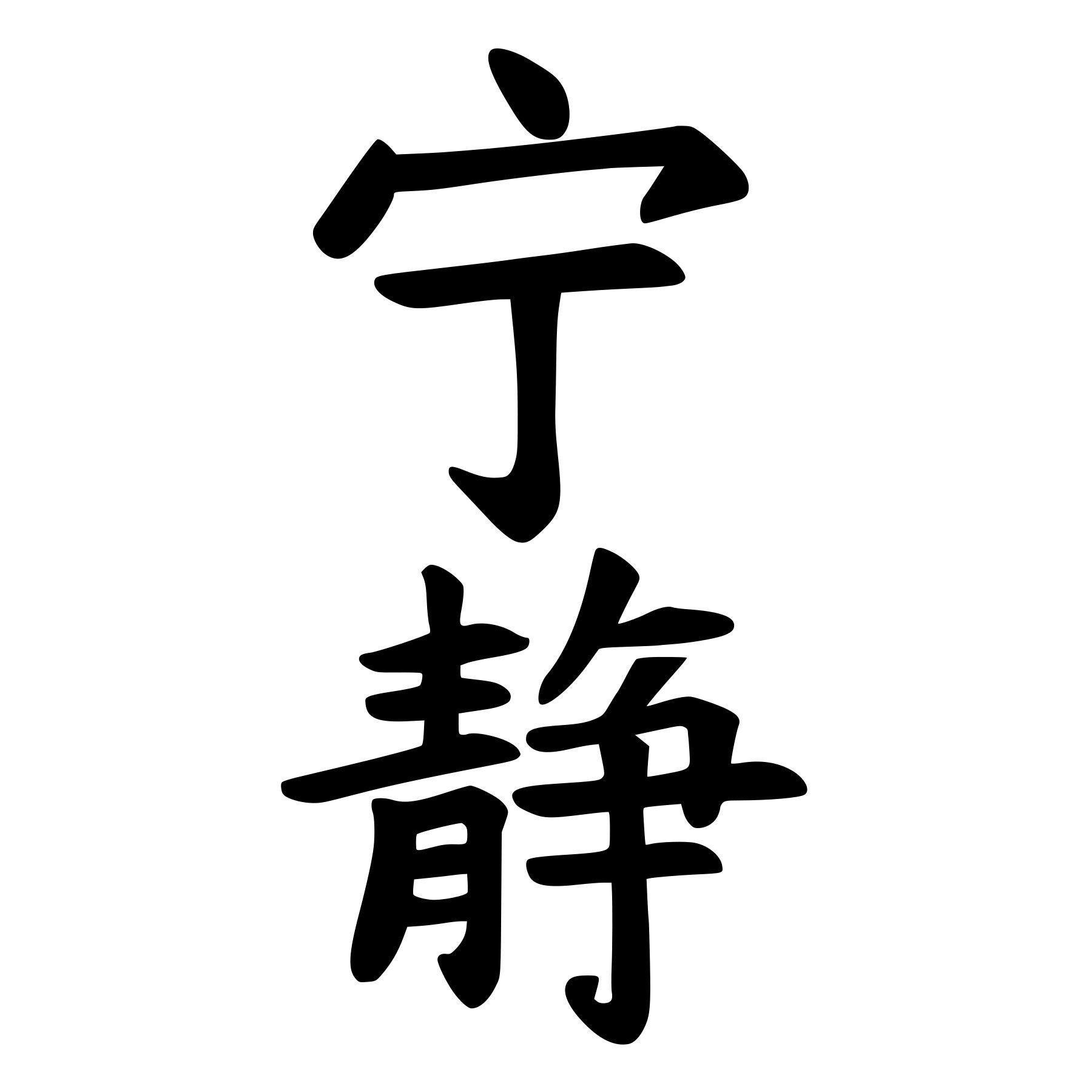 Serenity Kanji Rubber Stamp Mounted Wood Block Art Stamp Etsy