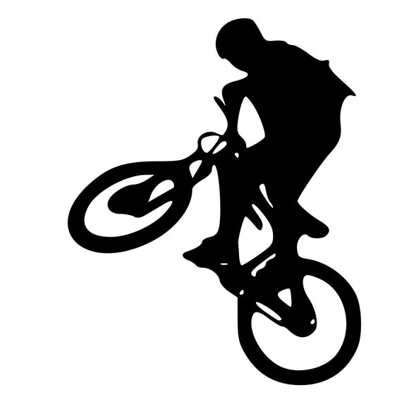 BMX Biker Rubber Stamp Mounted Wood Block Art Stamp Etsy