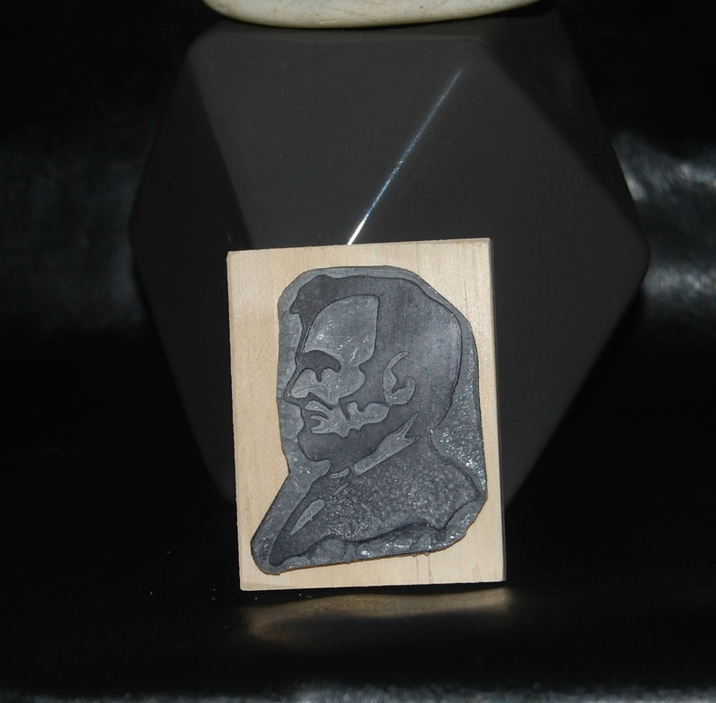 Abraham Lincoln Rubber Stamp Mounted Wood Block Art Stamp Etsy