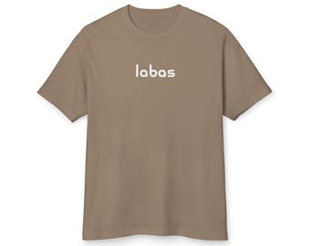 Labas :Unisex Garment-Dyed Heavyweight Cotton Tee LABAS lithiunian hello t shirt lietuviskai