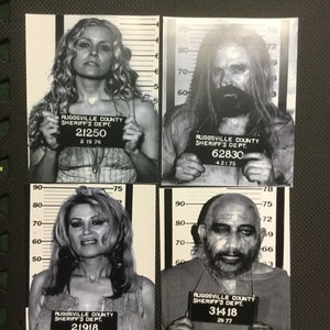 THE DEVIL'S REJECTS rob zombie 4 mug shot movie 8x10 photo set house of corpses spaulding horror 3 from hell image 1