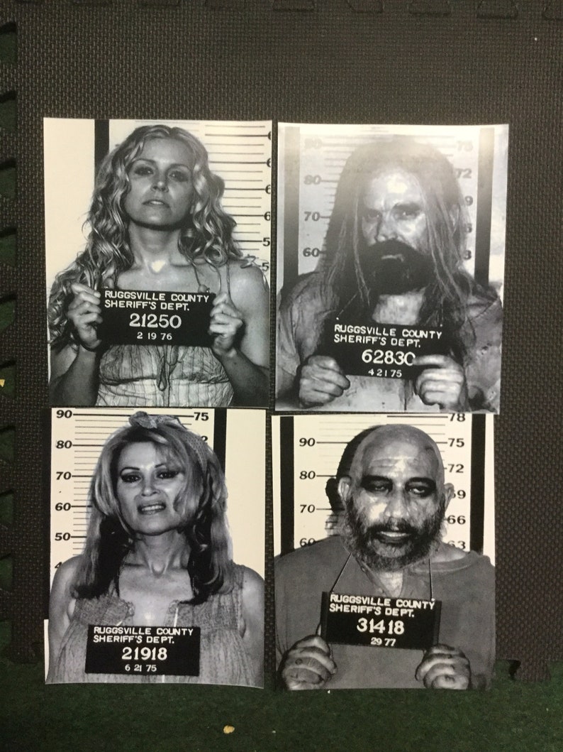 THE DEVIL'S REJECTS rob zombie 4 mug shot movie 8x10 photo set house of corpses spaulding horror 3 from hell image 1