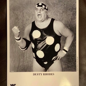 DUSTY RHODES wwf wwe Wcw promo photo art print design 8x10 photo wrestling ecw