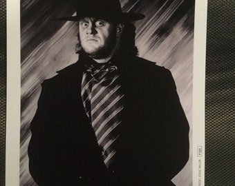 THE UNDERTAKER classic 90s wrestling black and white 8x10 art print design photo wwe wwf ecw wcw
