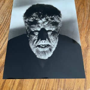 VARGMANNEN vargman universella monster lon Chaney klassisk skräck 8x10 konsttryck foto