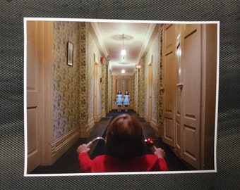THE SHINING Danny on a tricycle hallway Grady twins horror scene art print 8x10 photo Stephen King Stanley Kubrick