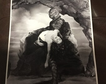 Creature from the black lagoon universal monsters classic horror art print design 8x10 photo