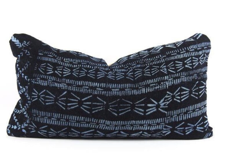 Sparks Blue Mudcloth Pillow Vintage Indigo African Mud Cloth Etsy
