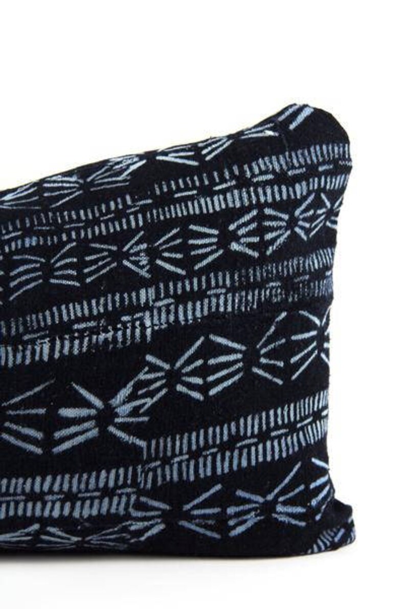 Sparks Blue Mudcloth Pillow Vintage Indigo African Mud Cloth Etsy