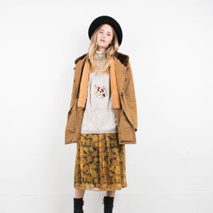 AMAZING Vintage Beige Heavy Weight Oversized Canvas Jacket / S / hipster jacket coat womens outerwear overcoat distressed image 1