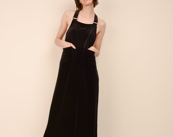 halter overall dress