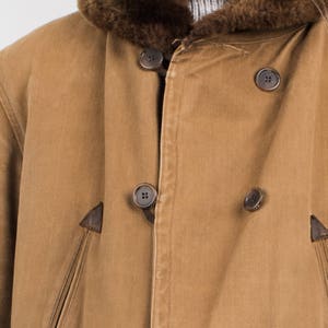 AMAZING Vintage Beige Heavy Weight Oversized Canvas Jacket / S / hipster jacket coat womens outerwear overcoat distressed image 9