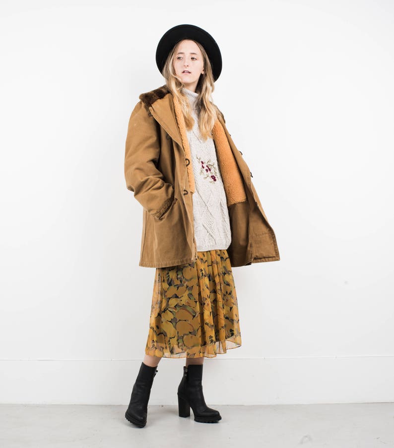 AMAZING Vintage Beige Heavy Weight Oversized Canvas Jacket / S / hipster jacket coat womens outerwear overcoat distressed image 5