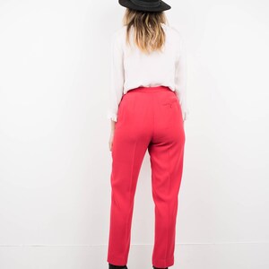 AMAZING Vintage Coral High Waist Trousers / S / hipster pants festival trousers boyfriend red pink tapered pants image 5