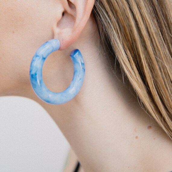 Marble Hoop Earrings 2025