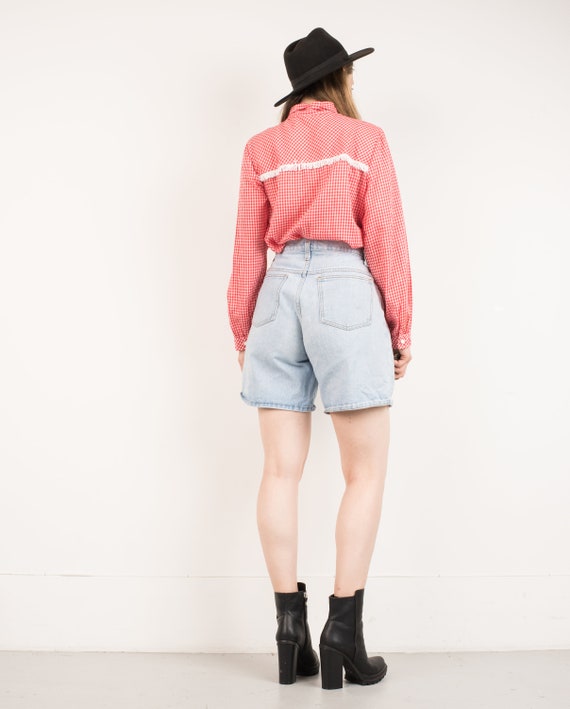 light blue mom shorts